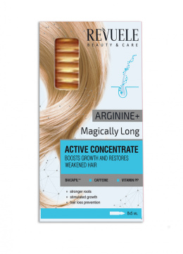 Ampułki na porost włosów z argininą / Revuele Active Hair Concentrate Arginine+ Magically Long (8x5 ml)