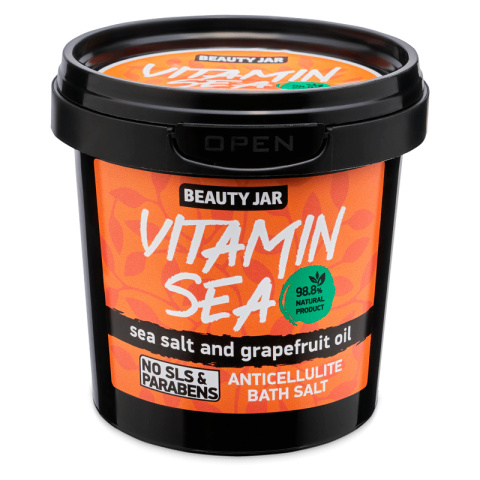Antycellulitowa sól morska do kąpieli z olejkiem grejpfrutowym Beauty Jar Vitamin Sea Anticellulite Bath Salt (200 g)