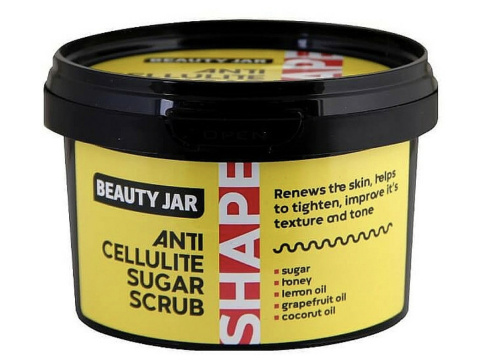 Cukrowy peeling antycellulitowy do ciała Beauty Jar Shape Anti-Cellulite Sugar Scrub (250 ml)