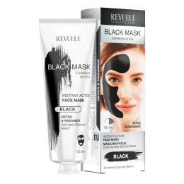 Czarna maseczka do twarzy / Revuele Express Detox Black Mask (80 ml)
