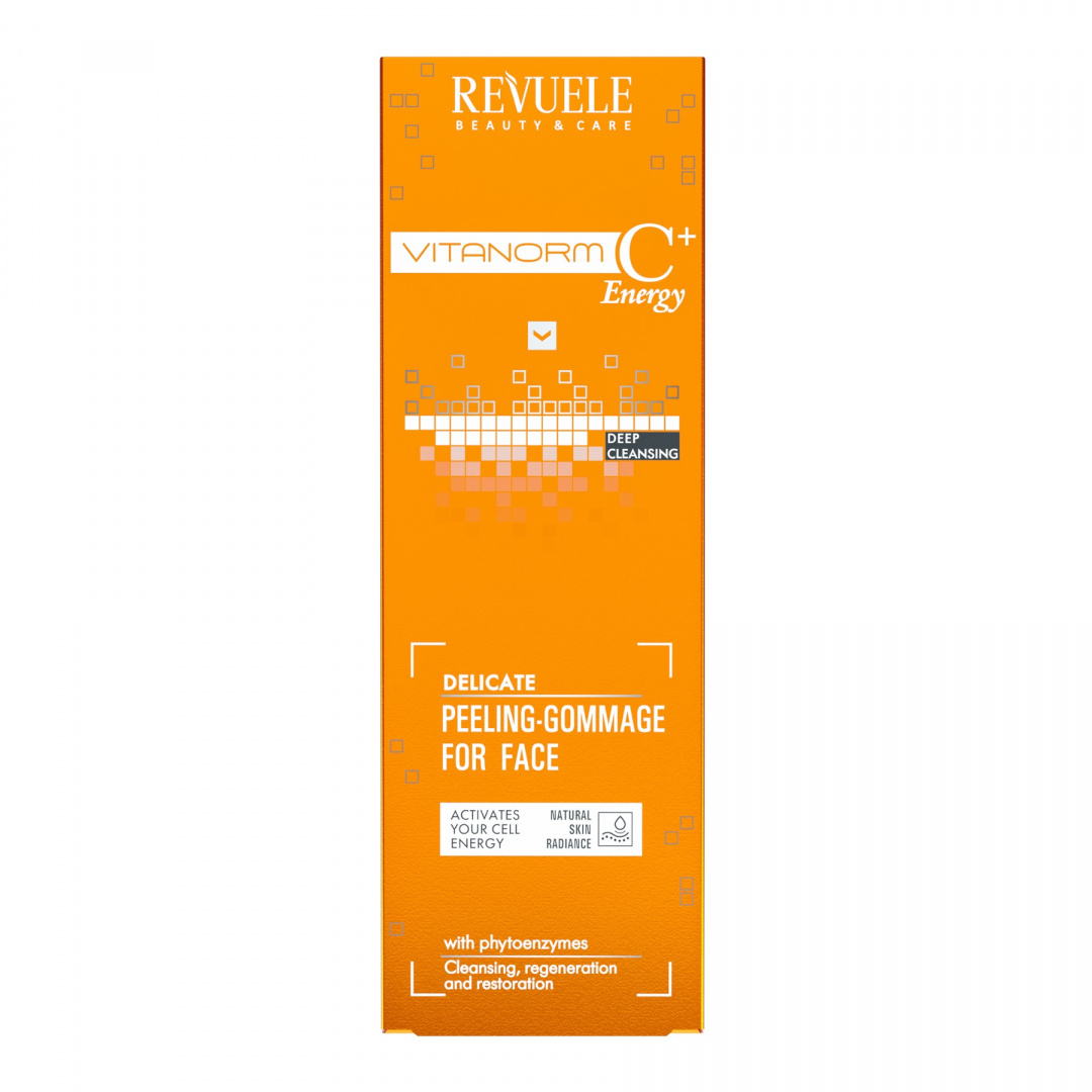 Delikatny peeling gommage do twarzy / Revuele Vitanorm C+ Energy Pilling-Gommage For Face (80 ml)