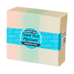 Glicerynowe mydło w kostce o zapachu truskawek ze śmietaną Beauty Jar Shake Your Milkshake Handmade Soap