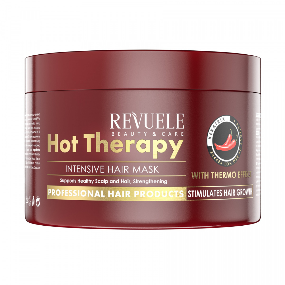 Intensywna maska do włosów z termoterapią na gorąco / Revuele Intensive Hot Therapy Hair Mask With Thermo Effect (500 ml)