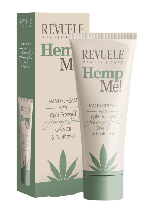 Krem do rąk z olejem z nasion konopi / Revuele Hemp Me! Hand Cream With Cold Pressed Hemp Oil (80 ml)