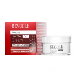 Krem do twarzy na dzień z kolagenem i elastyną / Revuele Bio Active Collagen & Elastin Line Filler Cream (50 ml)