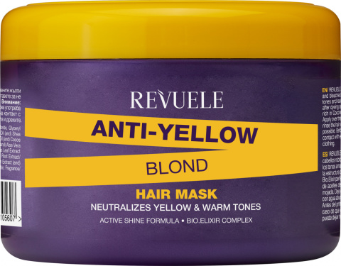 Maska do włosów niwelująca żółte odcienie / Revuele Anti Yellow Blond Hair Mask (500 ml)