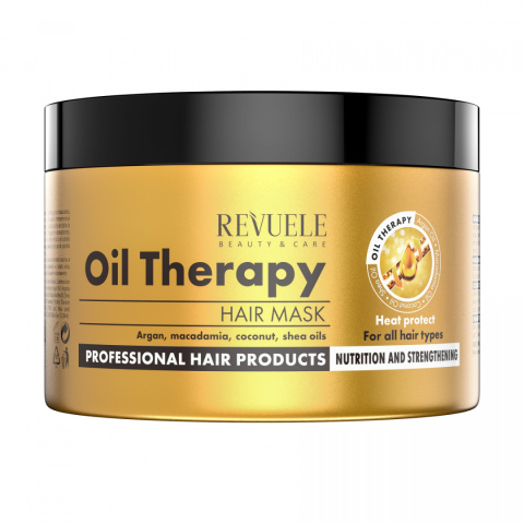 Maska do włosów suchych na bazie olejków / Revuele Professional Oil Therapy Hair Mask (500 ml)