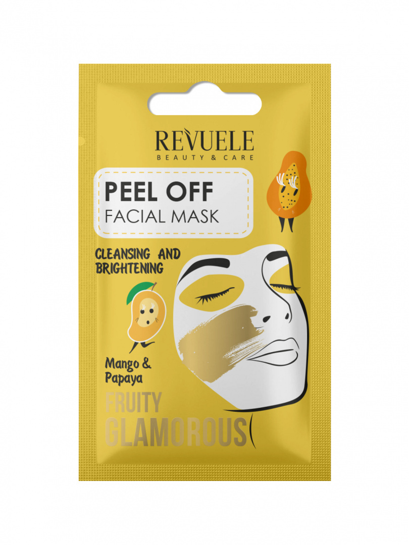 Maska peel-off do twarzy Mango i papaja / Revuele Fruity Glamorous Peel-off Facial Mask Mango&Papaya (15 ml)