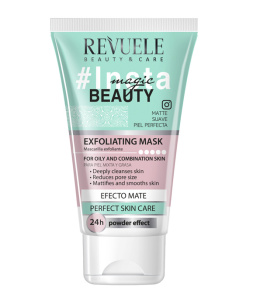 Matująco-złuszczająca maska do tłustej i mieszanej skóry twarzy / Revuele Insta Magic Beauty Exfoliating Mask (150 ml)