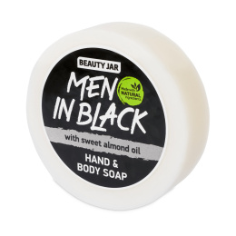 Mydło do rąk i ciała z olejem ze słodkich migdałów dla mężczyzn Beauty Jar Men In Black Hand & Body Soap (80 ml)
