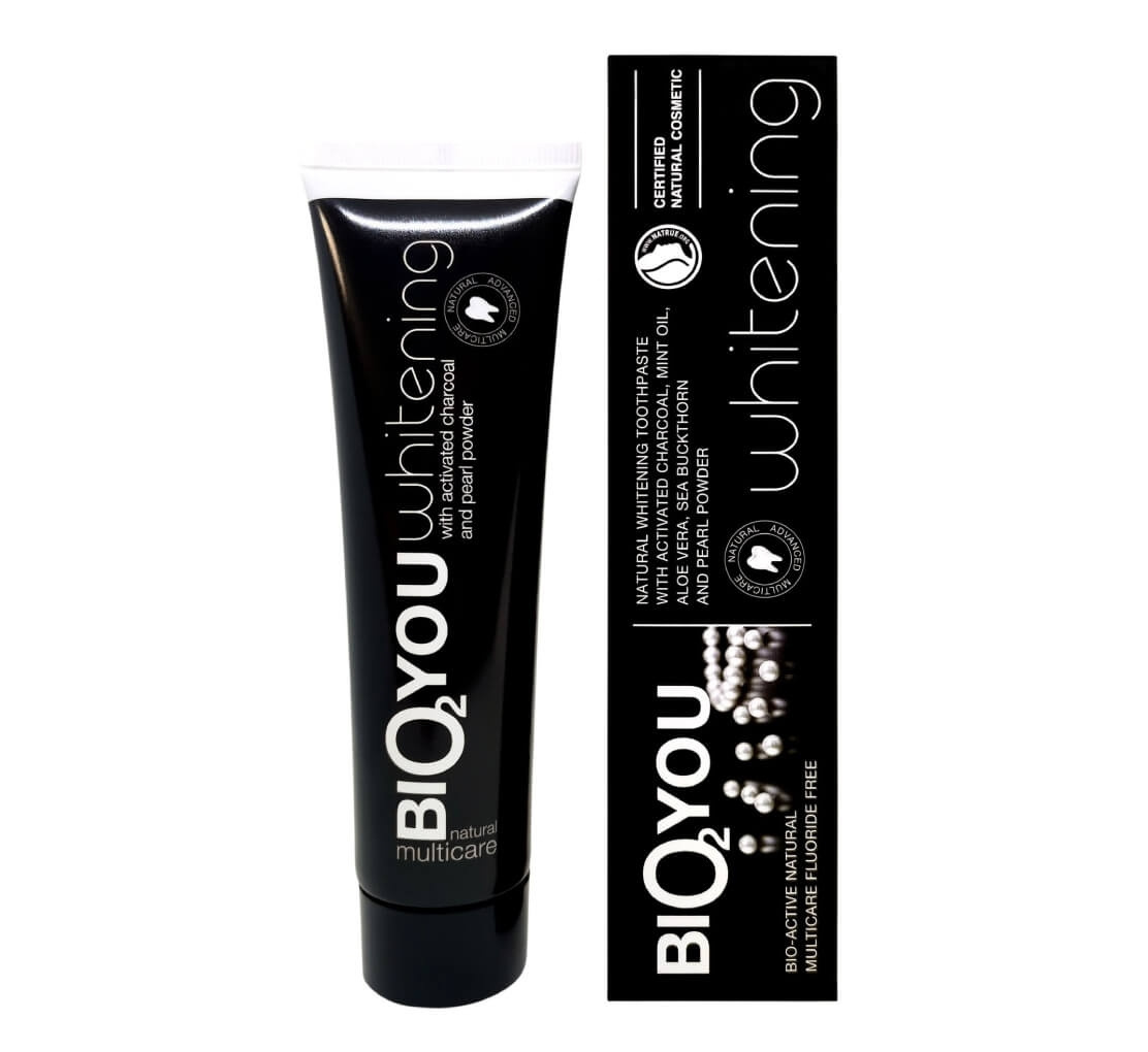 Naturalna wybielająca pasta do zębów z węglem aktywnym / Bio2You Whitening Natural Toothpaste (100 ml)