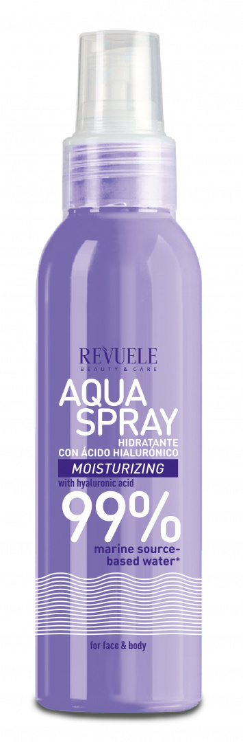 Nawilżający spray do twarzy i ciała z kwasem hialuronowym / Revuele Moisturising For Face & Body Aqua Spray (200 ml)
