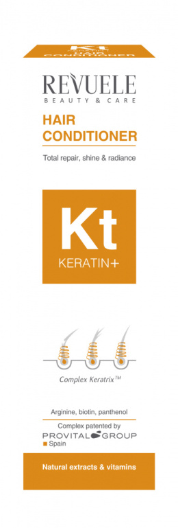 Odbudowujący balsam-odżywka do włosów / Revuele Keratin+ Hair Balm Conditione (200 ml)