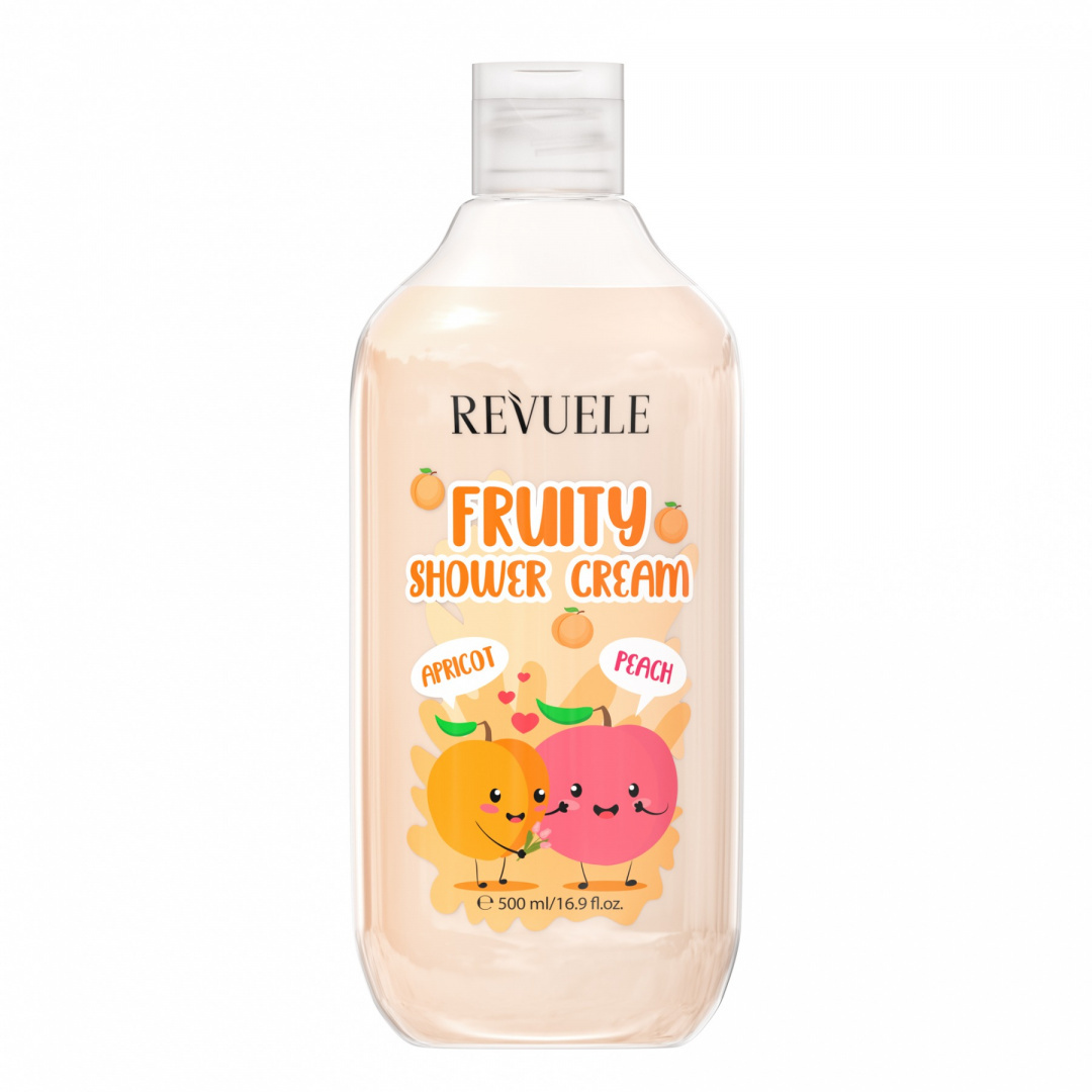 Owocowy krem pod prysznic Morela i brzoskwinia / Revuele Fruity Shower Cream Apricot and Peach (500 ml)