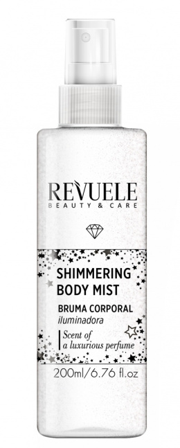 Połyskująca mgiełka do ciała, srebrna / Revuele Shimmering Body Mist Silver (200 ml)