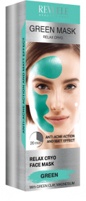 Przeciwtrądzikowa maska do twarzy / Revuele Anti-Acne Green Face Mask Cryo Effect (80 ml)