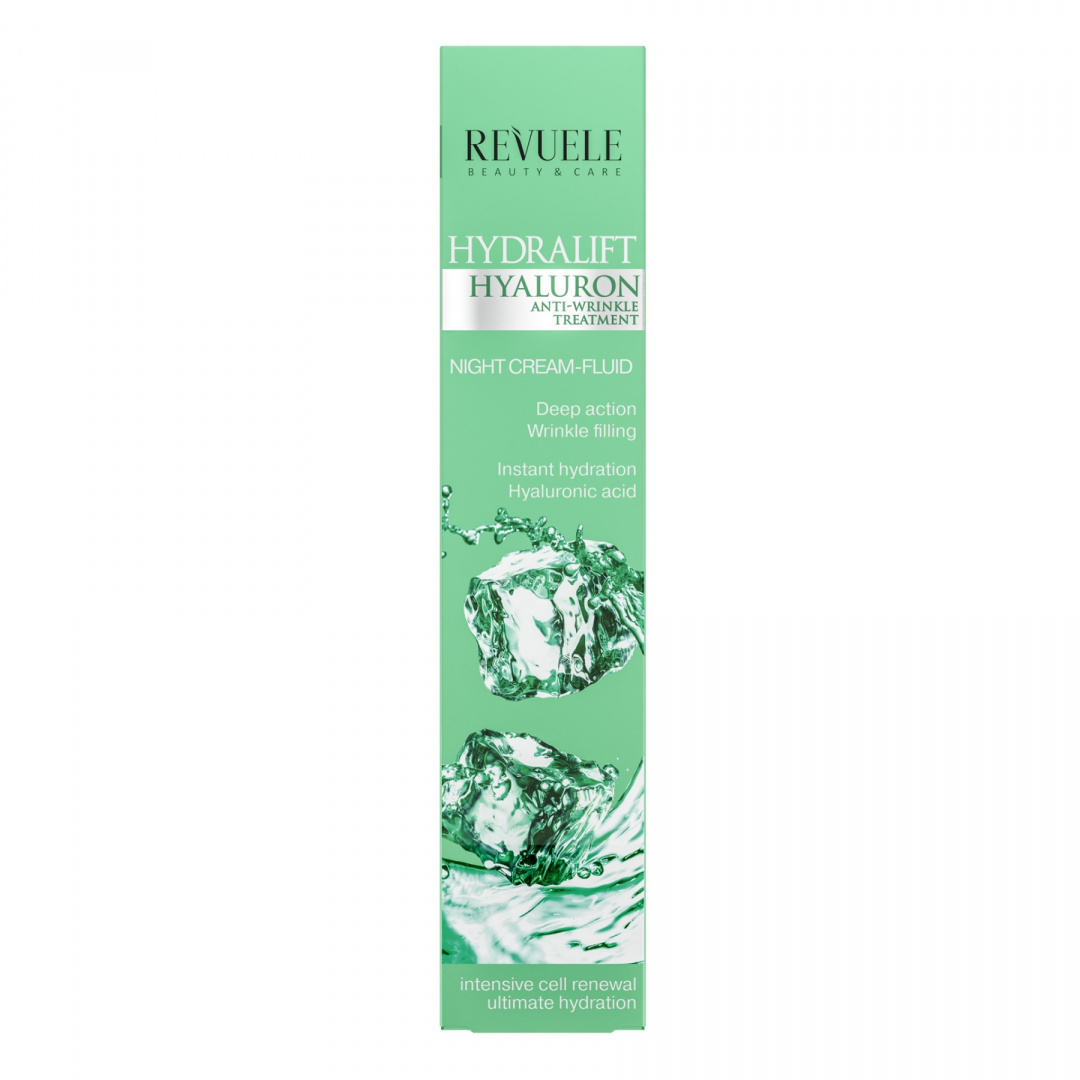 Przeciwzmarszczkowy krem-fluid do twarzy na noc / Revuele Hydralift Hyaluron Night Cream Fluid (50 ml)