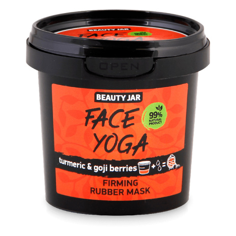 Ujędrniająca maska gumowa do twarzy Kurkuma i jagody goji Beauty Jar Face Yoga Firming Rubber Mask