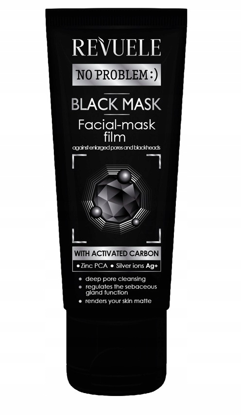 Węglowa maska do twarzy / Revuele No Problem Black Mask (80 ml)