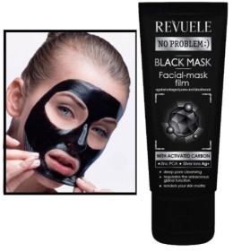 Węglowa maska do twarzy / Revuele No Problem Black Mask (80 ml)