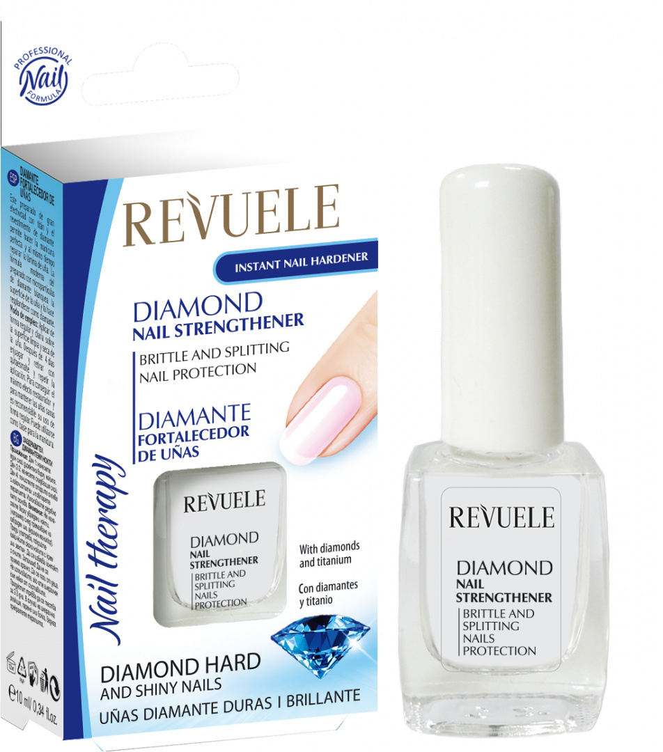 Wzmacniająca odżywka do paznokci / Revuele Nail Therapy Instant Nail Hardener Diamond Strengthener (10 ml)