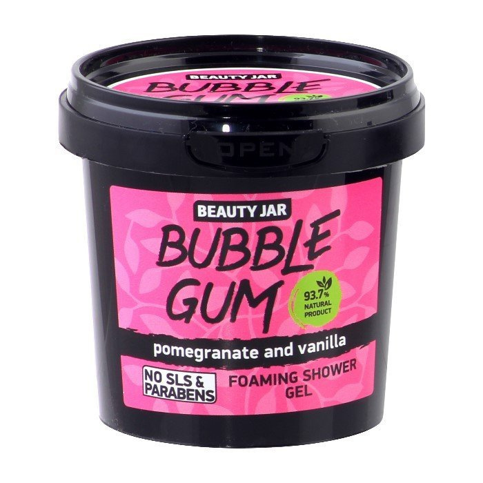 Żel pod prysznic z wanilią i granatem Beauty Jar Bubble Gum Foaming Shower Gel (150 g)