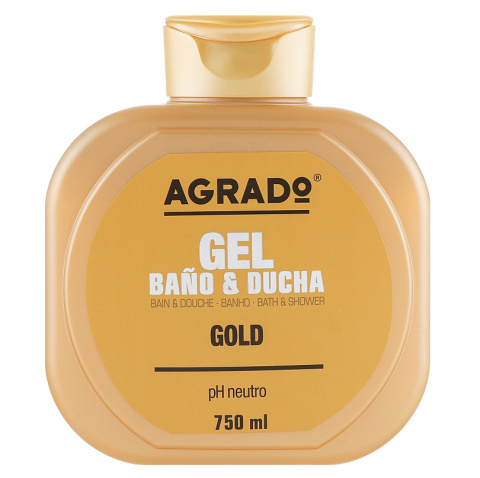 Złoty żel pod prysznic Agrado Gold Bath and Shower Gel (750 ml)