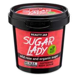 Zmiękczający scrub do ciała z dziką różą i organicznym cukrem Beauty Jar Sugar Lady Softening Body Scrub (180 g)