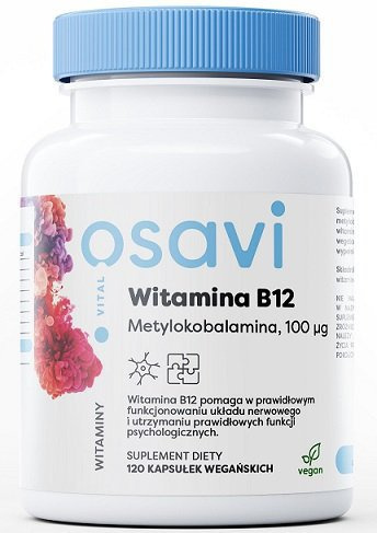 Osavi Witamina B12 metylokobalamina 100mcg (120 kapsułek)