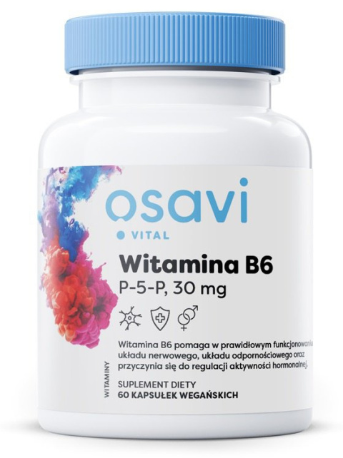 Osavi Witamina B6, P-5-P, 30 mg (60 kapsułek)