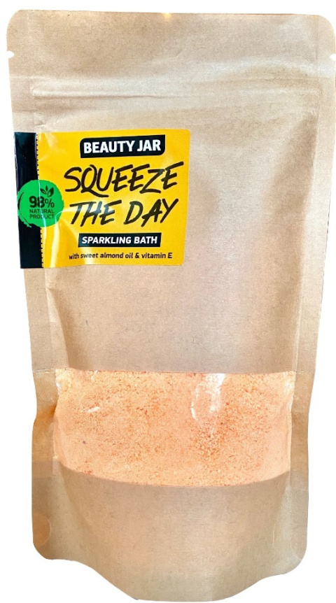 Puder do kąpieli Olej ze słodkich migdałów i witamina E Beauty Jar Squeeze the Day Sparkling Bath (250 g)