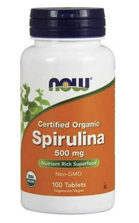 Spirulina ekologiczna bez GMO Now Foods Certified Organic Spirulina Tablets 500 mg (100 tabletek)
