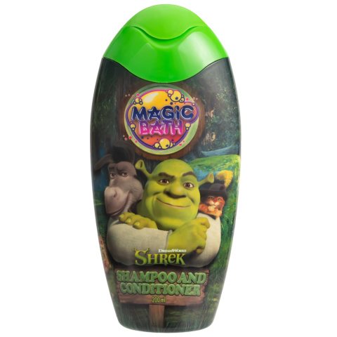 Szampon i odżywka do włosów dla dzieci 2w1/ EP Line Magic Bath Shrek Shampoo & Conditioner (200 ml)
