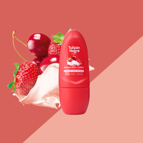 Dezodorant w kulce PASSION TRUSKAWKA I WIŚNIA 50ml Tulipan Negro
