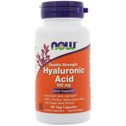 Hyaluronic Acid Now Foods 100mg Double Strength(60 Vegcapsułek)