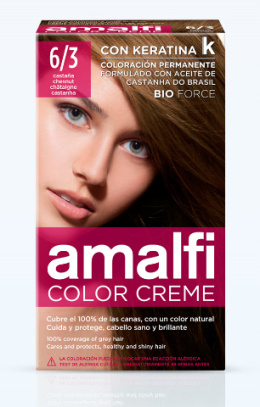 Kremowa farba do włosów 6/3 CHESTNUT AMALFI