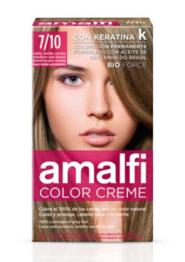 Kremowa farba do włosów 7/10 ASH MEDIUM BLONDE AMALFI