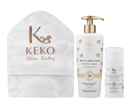 Zestaw Keko New Baby (towel/1pc + cr soap/500ml + b/balm/100ml)