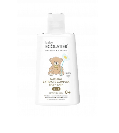 ECOLATIER Baby Kompleks Baby Bath Naturalnych Ekstraktów 8 w 1 Zdrowa Skóra, 250 ml