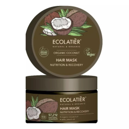 ECOLATIER Coconut Maska do włosów Odżywianie i Odnowa, 250 ml