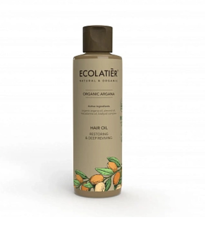 ECOLATIER Odbudowujący i głęboko rewitalizujący olejek do włosów z organiczną arganą 250 ml