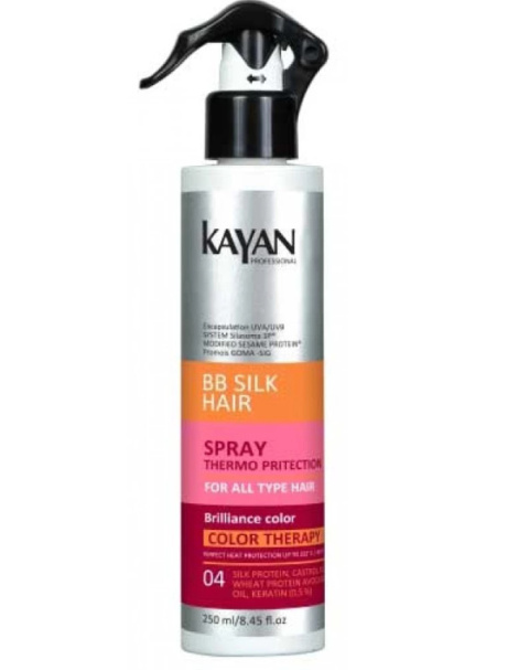 KAYAN BB SILK Hair Spray termoochronny do włosów farbowanych, 250 ml