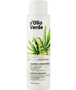 S'olio Verde Cannabis Seed Oil Szampon wzmacniający przeciw wypadaniu włosów, 500 ml