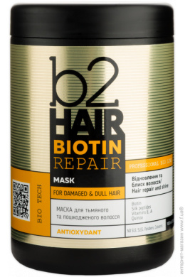 b2Hair BIOTIN REPAIR Maska do włosów matowych i zniszczonych, 1000 ml