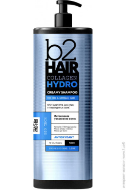 b2Hair COLLAGEN HYDRO Cream - szampon do włosów suchych i zniszczonych, 1000 ml