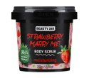 BEAUTY JAR Nawilżający peeling do ciała Strawberry, Merry Me!, 200 g