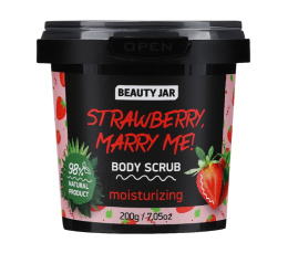BEAUTY JAR Nawilżający peeling do ciała Strawberry, Merry Me!, 200 g