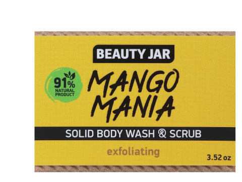 BEAUTY JAR Złuszczający stały peeling do ciała Mango Mania, 100 g