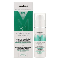 MEDDIS Koncentrat o podwójnym działaniu na trądzik i pryszcze 30ml