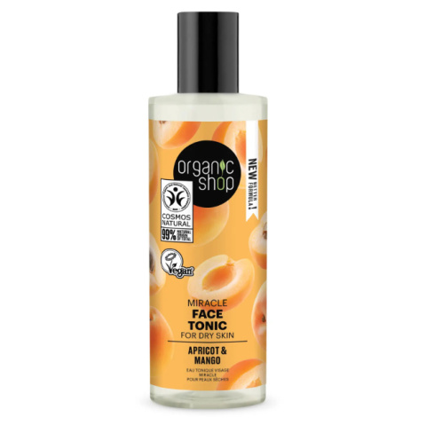 ORGANIK SHOP Cudowny Tonik do Twarzy dla Suchej Skóry Morela i Mango 150 ml